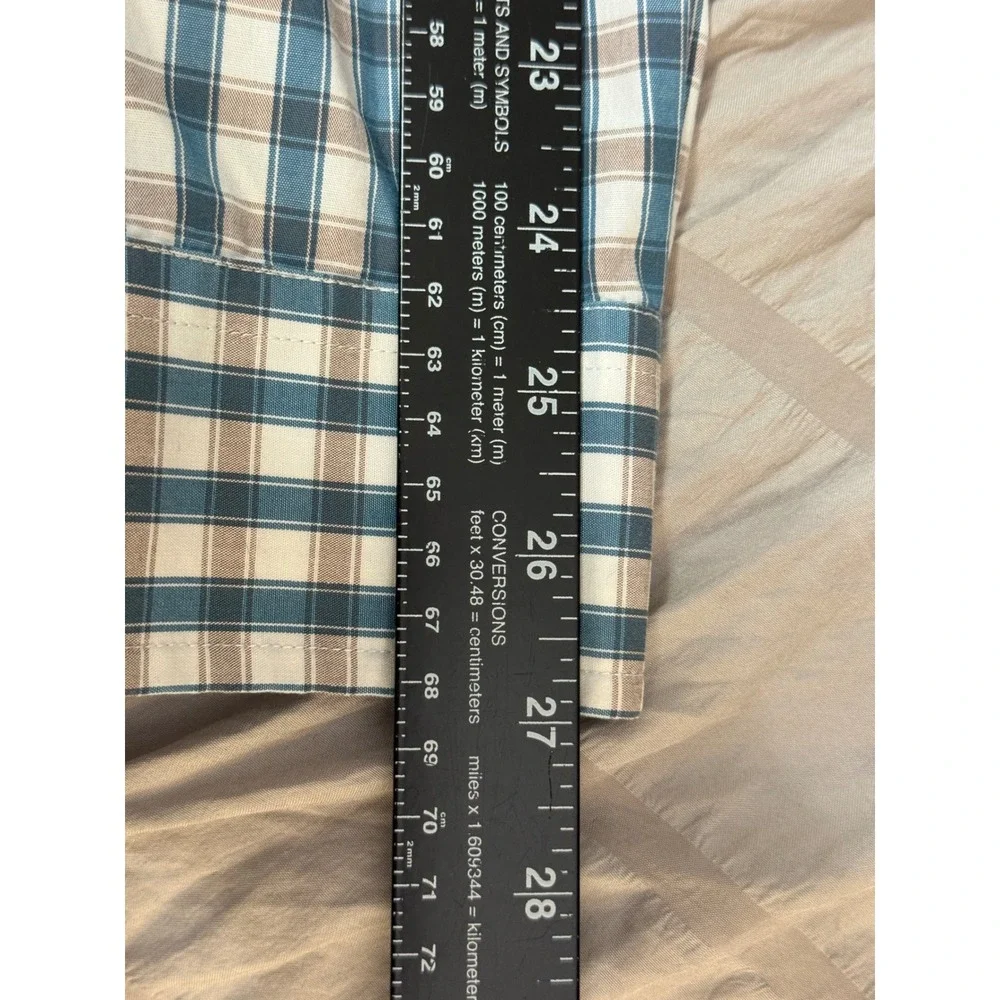 Banana Republic Non-Iron Tailored‎ Slim Fit Plaid Button Down Shirt XXL